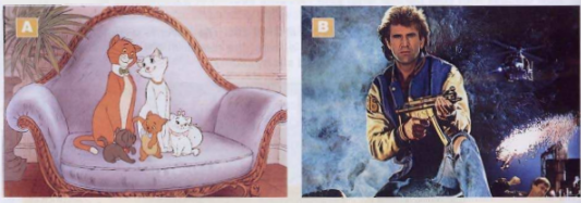 Pictures A and B